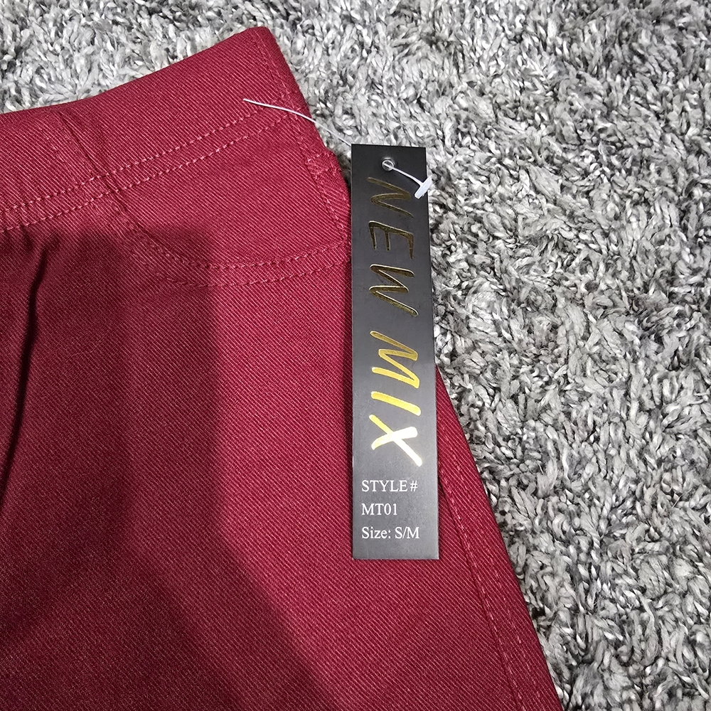 New Mix Wine-Red Motto Pant with Tag